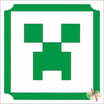 5x5 cm-es csillámtetoválás sablon - Minecraft 98
