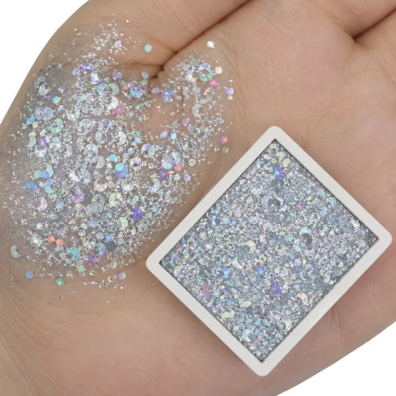 Kivi Art Glitter Cream 6 színű csillámos krémpaletta ecsettel