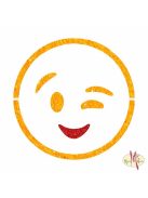 5x5 cm-es Csillámtetoválás sablon -  Emoji, Smiley  100