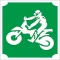 Csillámtetoválás sablon - Krosz motoros 