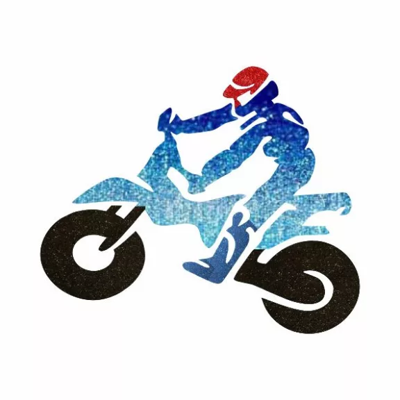 Csillámtetoválás sablon - Krosz motoros 