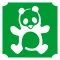 5x5 cm-es Csillámtetoválás sablon - Panda maci 109