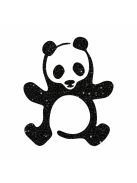 5x5 cm-es Csillámtetoválás sablon - Panda maci 109