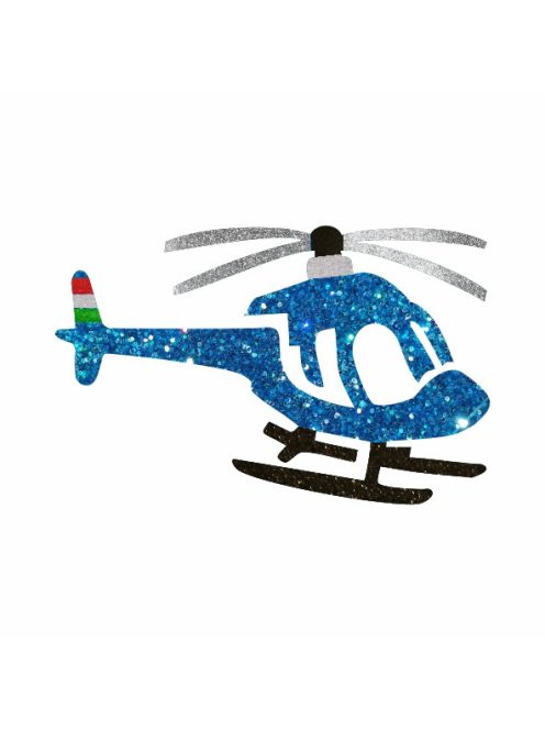 KiviArt Csillámtetoválás sablon Helikopter mintával.