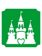 Hercegnő kastély csillámtetoválás sablon – öntapadós 3 rétegű festősablon