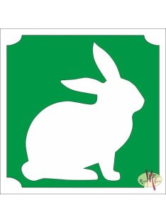 5x5 cm-es Csillámtetoválás sablon - Nyúl 115