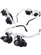 fejpántos órás nagyító led világítással 8x 23x nagyítással