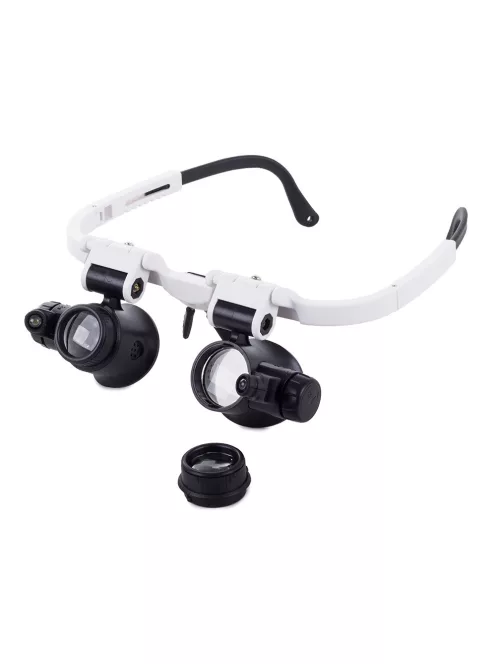 fejpántos órás nagyító led világítással 8x 23x nagyítással