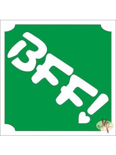5x5 cm-es Csillámtetoválás sablon - BFF! 119