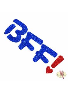 5x5 cm-es Csillámtetoválás sablon - BFF! 119