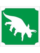 Dinoszauruszos csillámtetoválás egy gyermek karján