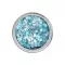 PXP Heavenly Blue chunky csillámkrém 10 ml-es tégelyben, különböző méretű kék és ezüst csillámokkal, gél alapban, arcra, testre, hajra