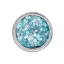 PXP Heavenly Blue chunky csillámkrém 10 ml-es tégelyben, különböző méretű kék és ezüst csillámokkal, gél alapban, arcra, testre, hajra