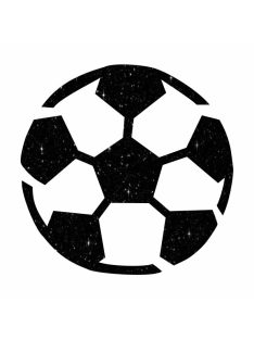 KiviArt 5x5 cm-es Csillámtetoválás sablon - Foci labda mintával.
