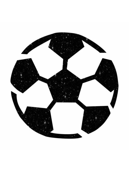 KiviArt 5x5 cm-es Csillámtetoválás sablon - Foci labda mintával.