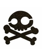 KiviArt 5x5 cm-es Csillámtetoválás sablon -  Koponya minta.