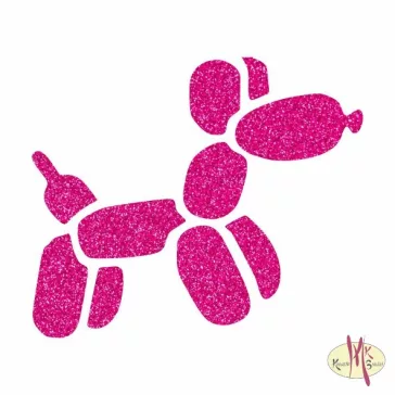 5x5 cm-es Csillámtetoválás sablon - Lufikutya 126
