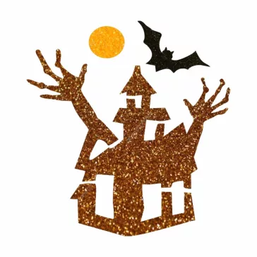 5x5 cm-es Csillámtetoválás sablon - Horror Ház 130