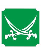 KiviArt 5x5 cm-es Csillámtetoválás sablon -  Kalóz kard minta.