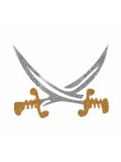 KiviArt 5x5 cm-es Csillámtetoválás sablon -  Kalóz kard minta.