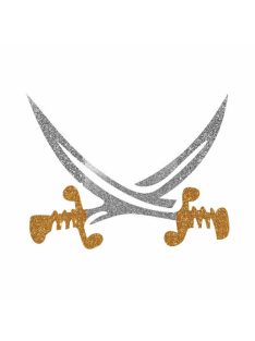 KiviArt 5x5 cm-es Csillámtetoválás sablon -  Kalóz kard minta.