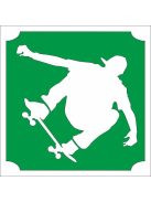 KiviArt 5x5 cm-es Csillámtetoválás sablon -  Gördeszkás minta.