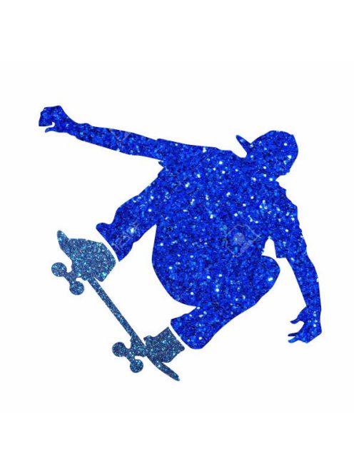 KiviArt 5x5 cm-es Csillámtetoválás sablon -  Gördeszkás minta.