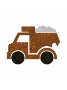 5x5 cm-es Csillámtetoválás sablon - Dömper minta.