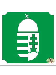   5x5 cm-es Csillámtetoválás sablon - Magyarország címere 140