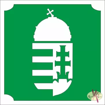   5x5 cm-es Csillámtetoválás sablon - Magyarország címere 140