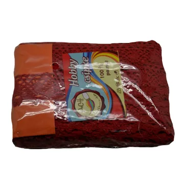 Csipke 100% pamut 3 cm-es piros