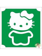 5x5 cm-es Csillámtetoválás sablon - Hello Kitty 146