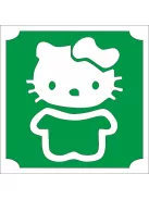 5x5 cm-es Csillámtetoválás sablon - Hello Kitty 146