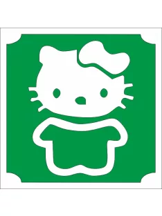 5x5 cm-es Csillámtetoválás sablon - Hello Kitty 146