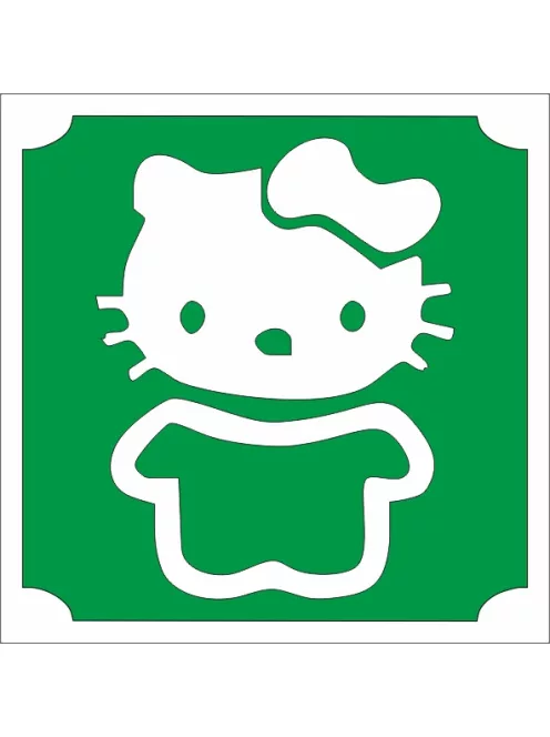 5x5 cm-es Csillámtetoválás sablon - Hello Kitty 146