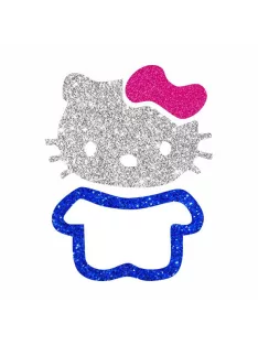 5x5 cm-es Csillámtetoválás sablon - Hello Kitty 146