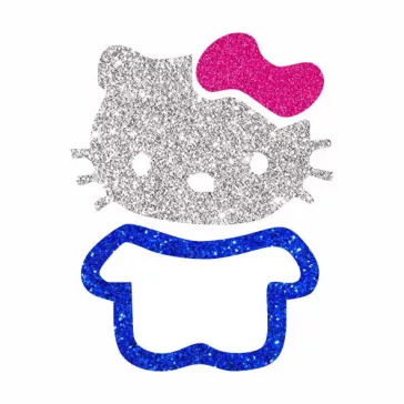 5x5 cm-es Csillámtetoválás sablon - Hello Kitty 146