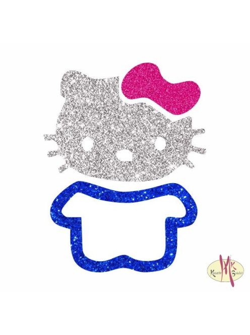 5x5 cm-es Csillámtetoválás sablon - Hello Kitty 146