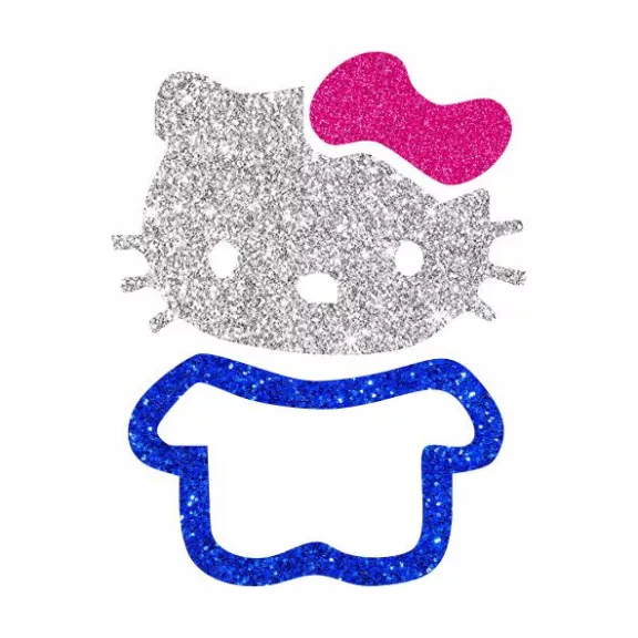 5x5 cm-es Csillámtetoválás sablon - Hello Kitty 146