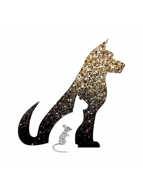 5x5 cm-es Csillámtetoválás sablon - Kutya macska kisegér 152