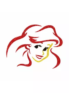   5x5 cm-es Csillámtetoválás sablon - Ariel a kis hableány 157