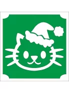 5x5 cm-es Csillámtetoválás sablon - Hello Kitty télapó 159