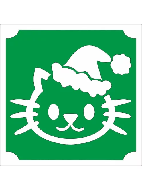 5x5 cm-es Csillámtetoválás sablon - Hello Kitty télapó 159