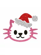 5x5 cm-es Csillámtetoválás sablon - Hello Kitty télapó 159