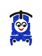 5x5 cm-es Csillámtetoválás  sablon - Thomas a gőzmozdony 160