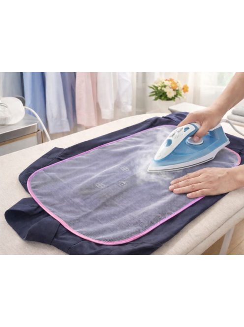 hőálló vasalóvédő háló kényes ruhák vasalásához 50x30 cm