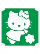 5x5 cm-es Csillám tetoválás sablon - Hello Kitty 165