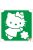 5x5 cm-es Csillám tetoválás sablon - Hello Kitty 165