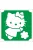 5x5 cm-es Csillám tetoválás sablon - Hello Kitty 165