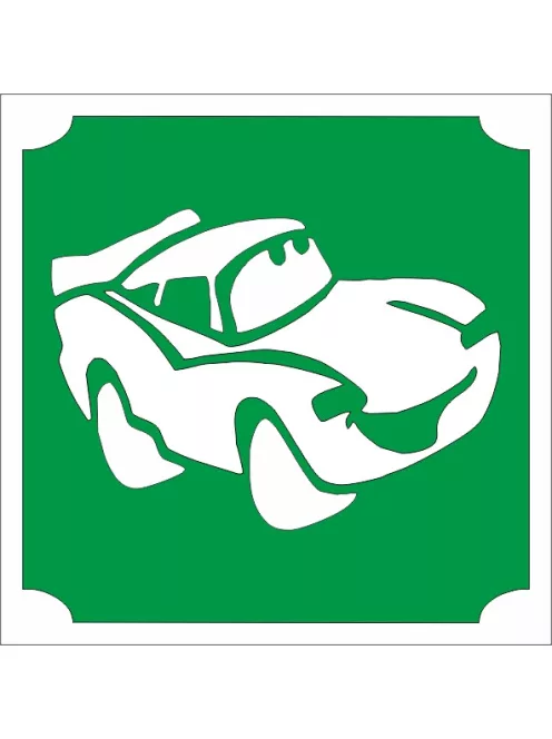 5x5 cm-es Csillám tetoválás sablon Verdák - McQueen 168